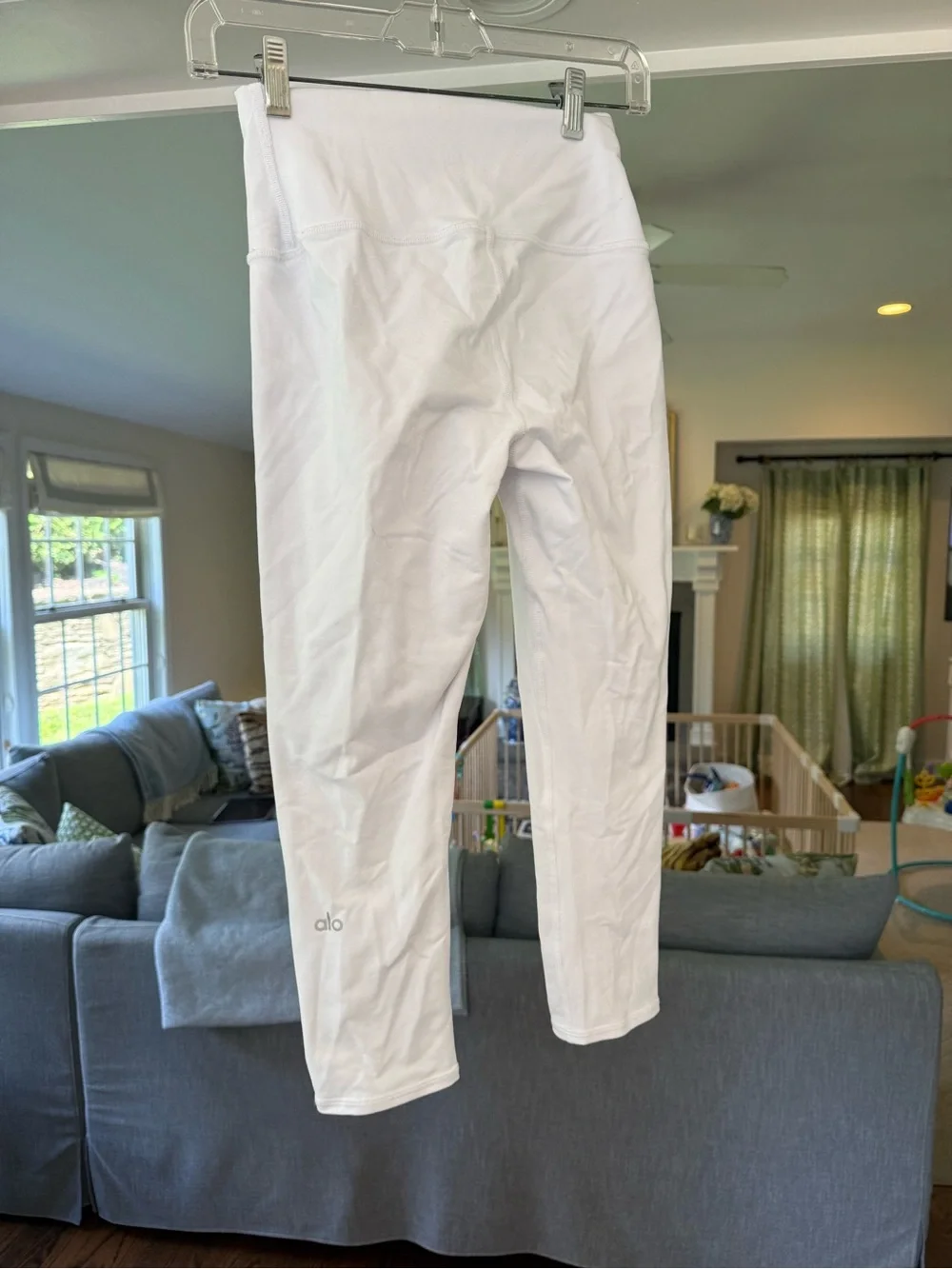 ALO Yoga Kids White High-Rise Leggings